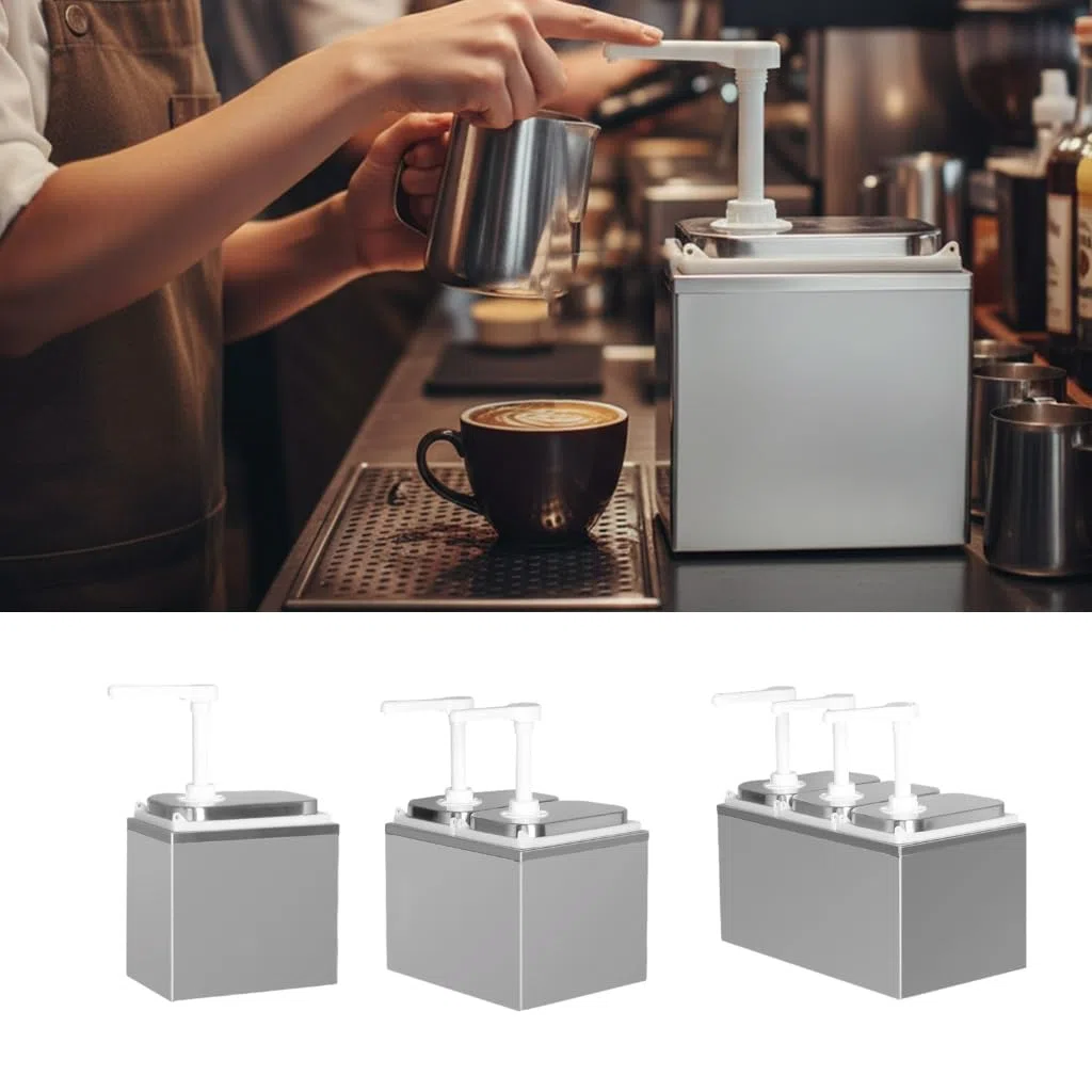 Distributeur de sirops de cuisine manuel en acier inoxydable inoxydable grande capacité