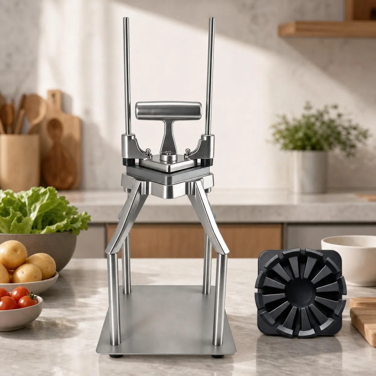 Frites Bloc Amovible Amovibles, Robuste, pr Cuisine, Cuisiniers, 8 Talon