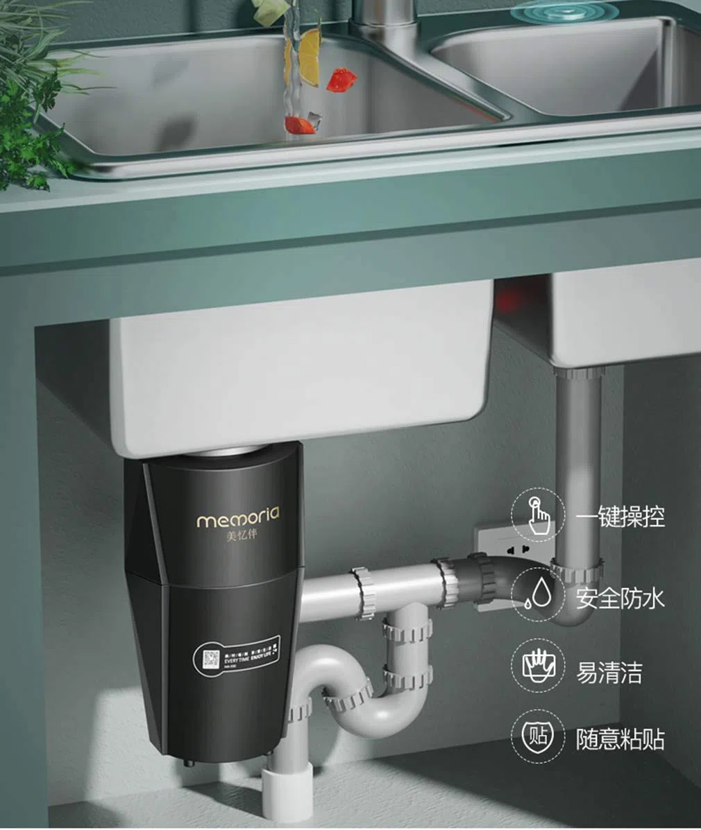 Durable Broyeur d'évier Silencieux,Broyeur de déchets Alimentaires,Broyeur d'évier Éliminateur de Déchets Pratique Cuisine