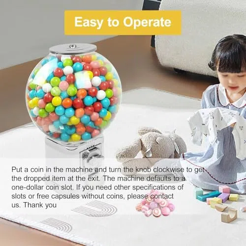 Distributeur automatique de capsules – Distributeur de capsules rondes de 32 mm – Idéal pour les centres commerciaux et les salles d'arcade – Petit distributeur de bonbons