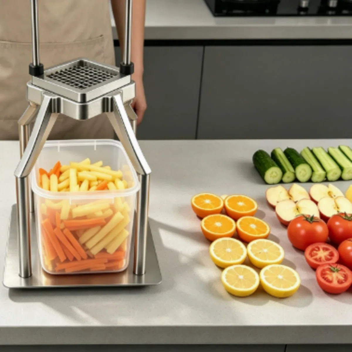 Frites Bloc Amovible Amovibles, Robuste, pr Cuisine, Cuisiniers, 8 Talon