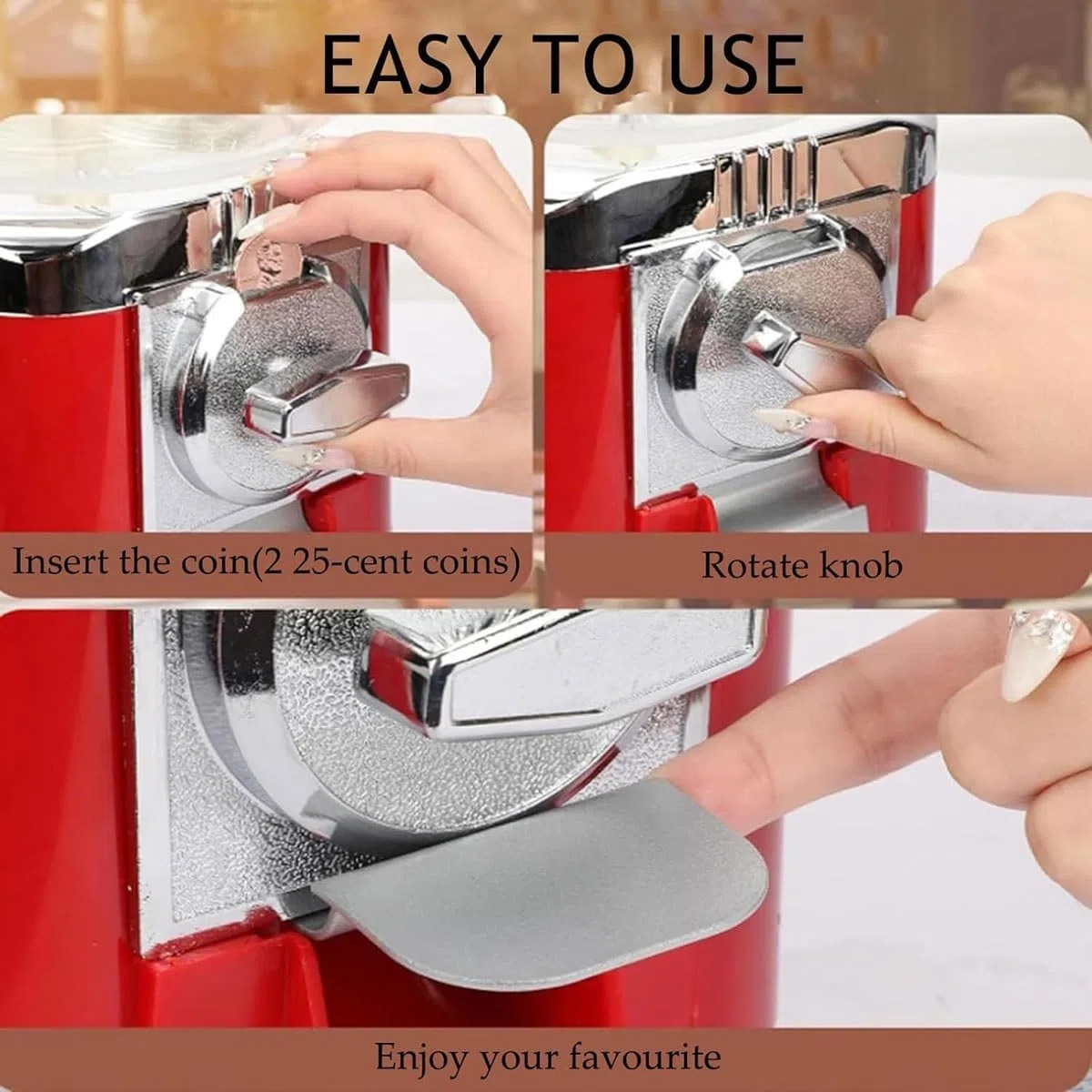 Distributeur automatique capsules pièces,200 boules vides,100 jetons,cadeau