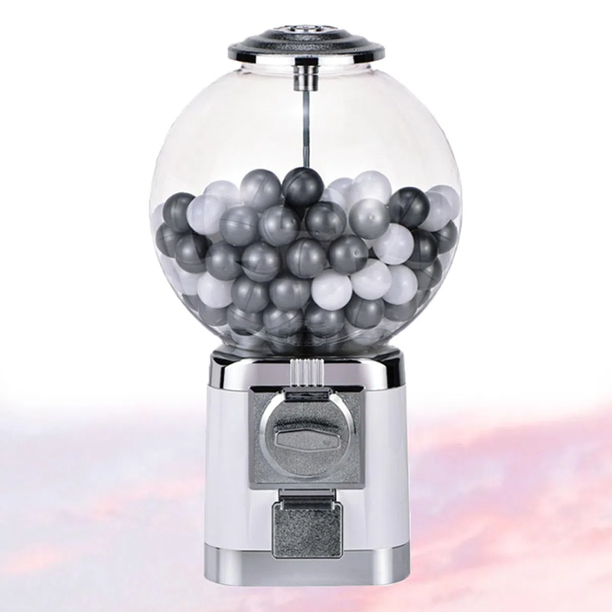 Distributeur automatique de capsules - 100 boules vides de 3,2 cm - Distributeur de bonbons - Pas besoin de pièces de monnaie - Pour fêtes, zones de prix - Noir