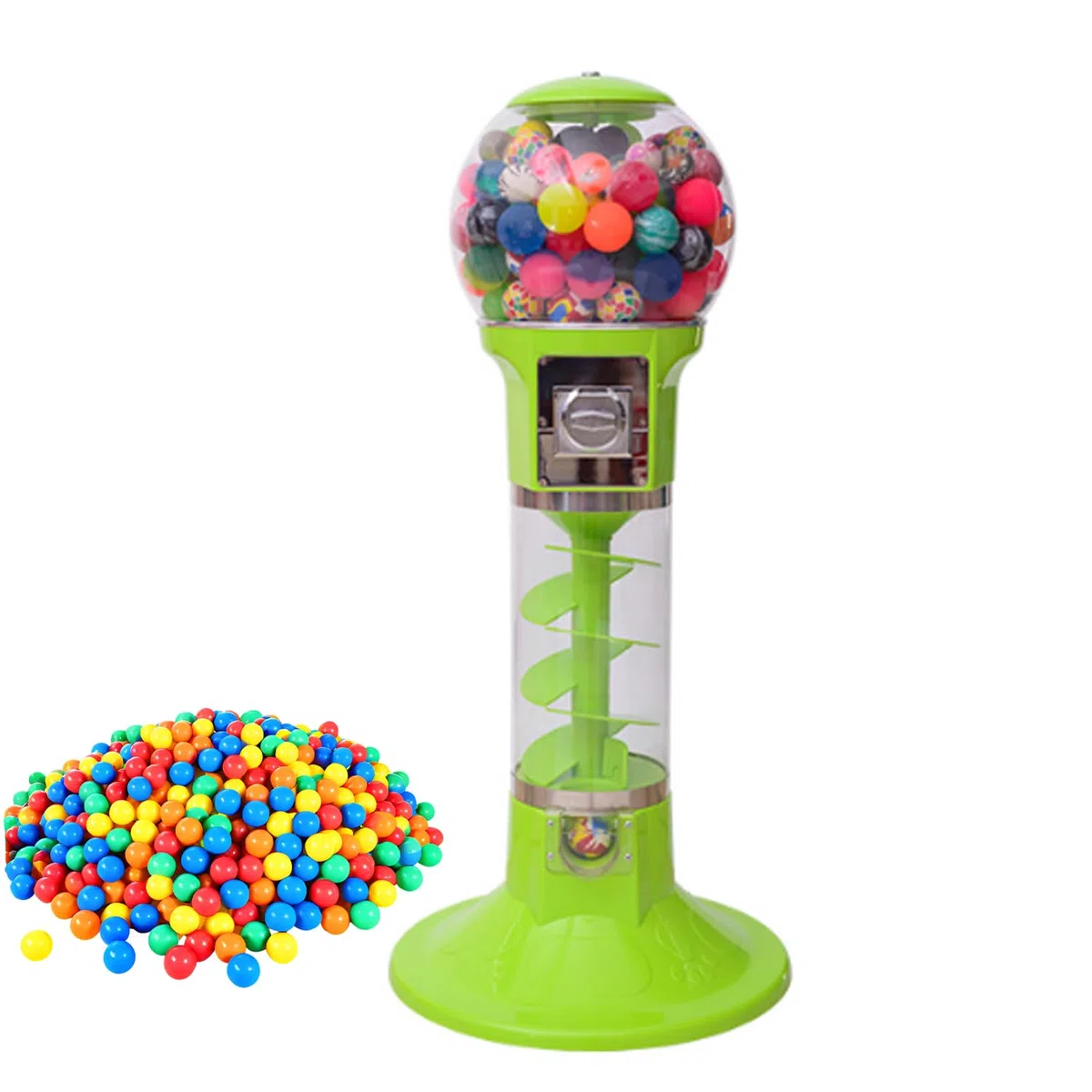 Distributeur automatique de capsules et boules en spirale