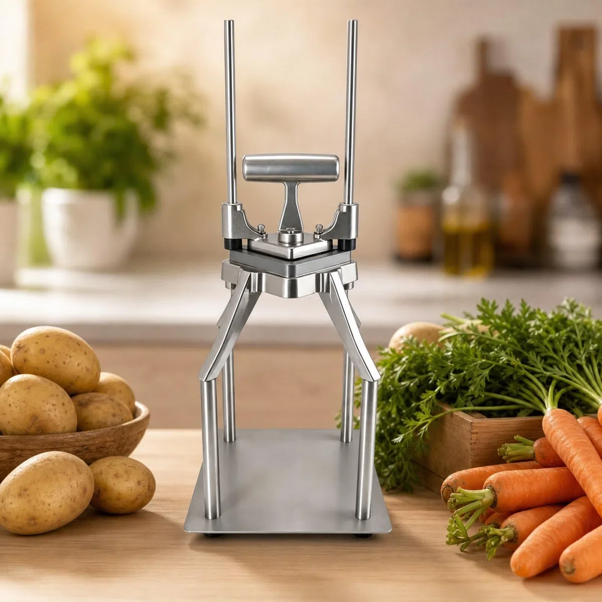 Baoblaze -Frites Bloc Amovible Structure Métallique Robuste, Stable, pr Restauration, Cuisiniers, Professionnels, 12 Talon Compensé