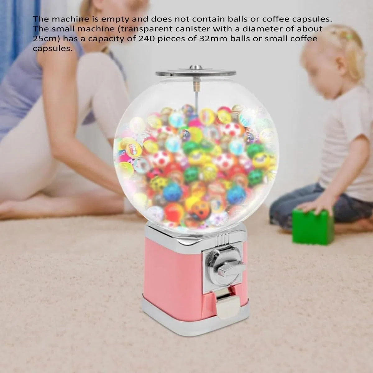 Distributeur automatique capsules pièces,200 boules vides,100 jetons,cadeau