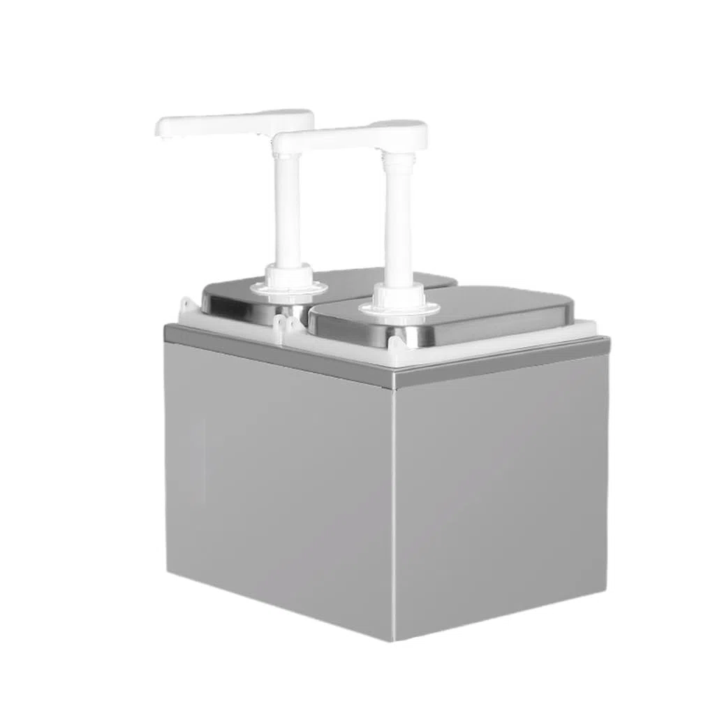Distributeur de sirops de cuisine manuel en acier inoxydable inoxydable grande capacité