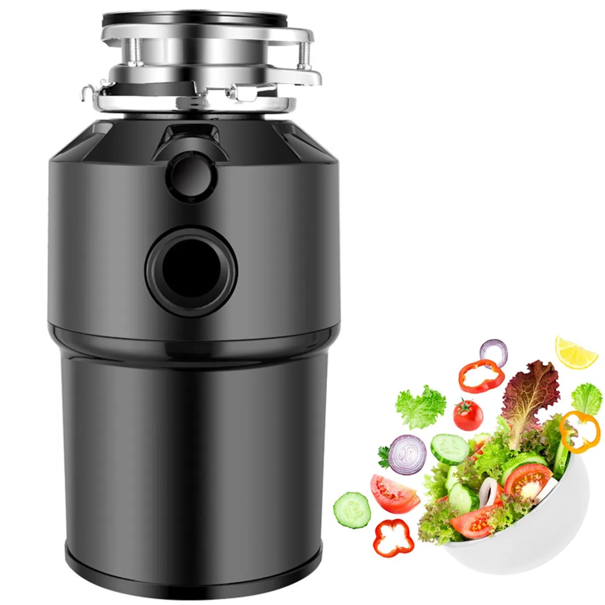 Broyeur de déchets alimentaires, broyeur de déchets de cuisine, broyeur de déchets de cuisine 2600 tr/min avec télécommande, accessoires d'évier de cuisine 25 dB, broyeur d'égouts for évier domestique