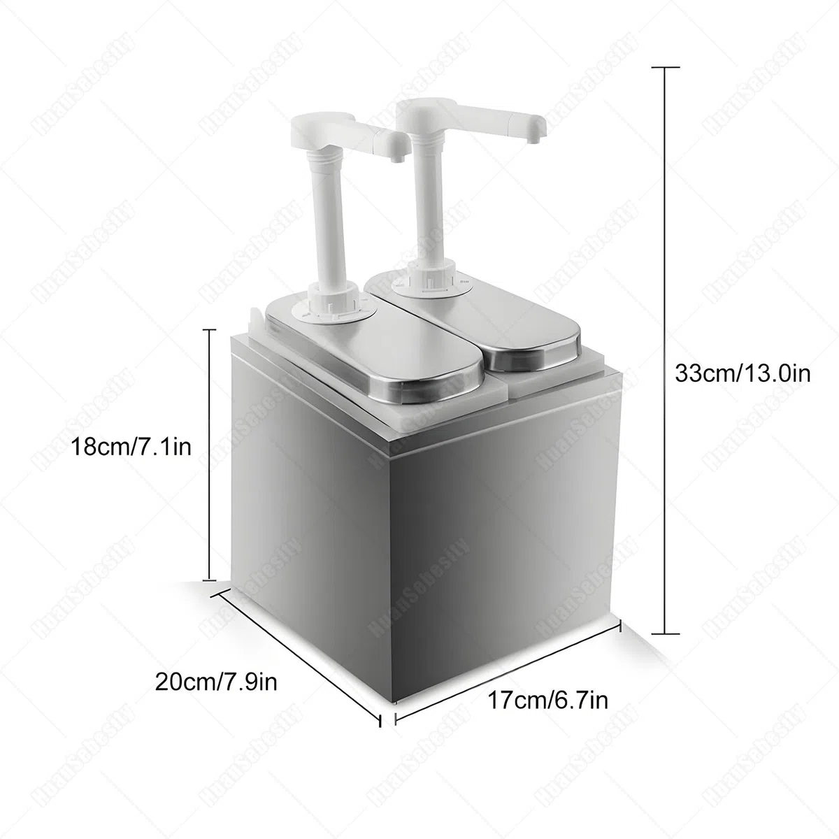 Distributeur de ketchup commercial, pompe à condiments en plastique en acier inoxydable, pompe manuelle à confiture, distributeur d'huile de sirop domestique, 2 L