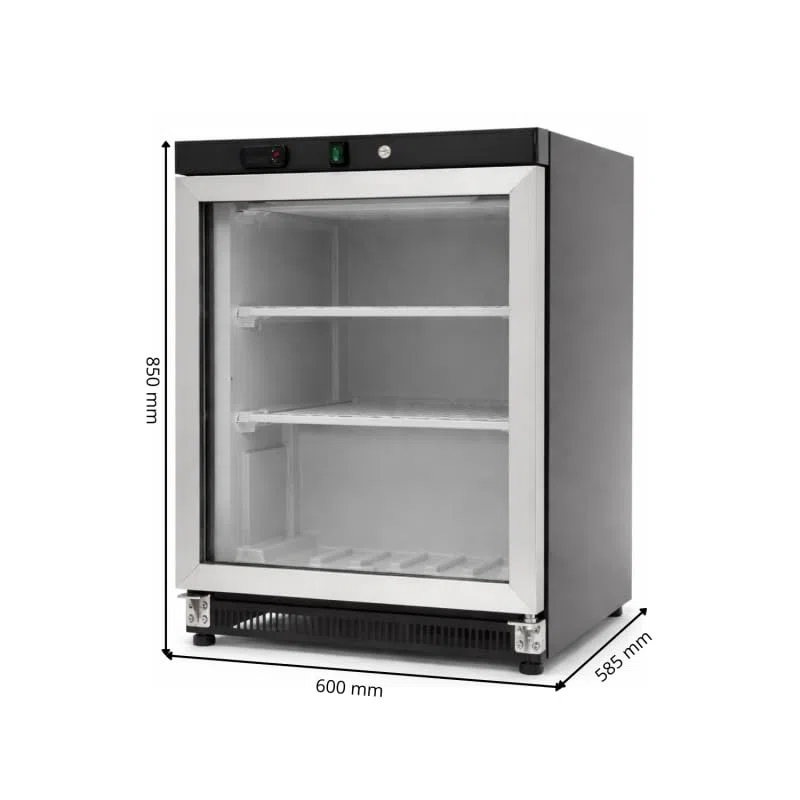 Générique Armoire Réfrigérée Négative 200 Litres - Congélateur à Porte Vitrée Cadre Inox