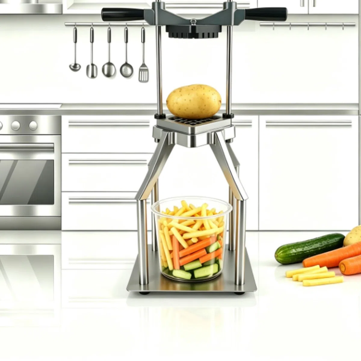 Frites Bloc Amovible Amovibles, Robuste, pr Cuisine, Cuisiniers, 8 Talon