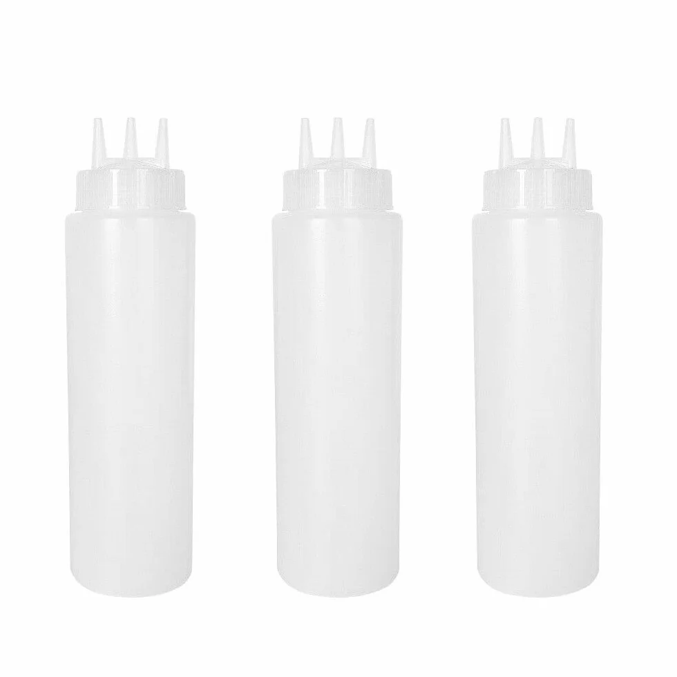 Pot à beurre/Chauffe-sauce, chauffe-chocolat, chauffe-sauce pour 3 bouteilles, température réglable de 30 à 85 °C, avec 3 flacons à presser.