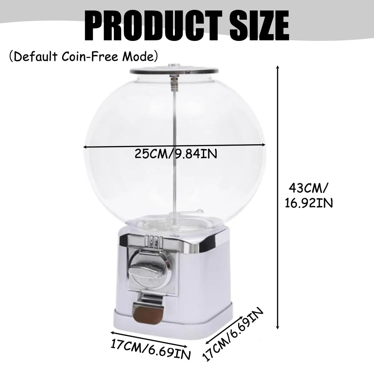 Distributeur automatique de capsules - 100 boules vides de 3,2 cm - Distributeur de bonbons - Pas besoin de pièces de monnaie - Pour fêtes, zones de prix - Noir