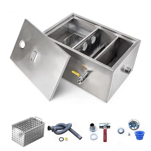 Intercepteur de graisse en acier inoxydable sous évier pour cuisine et restaurant