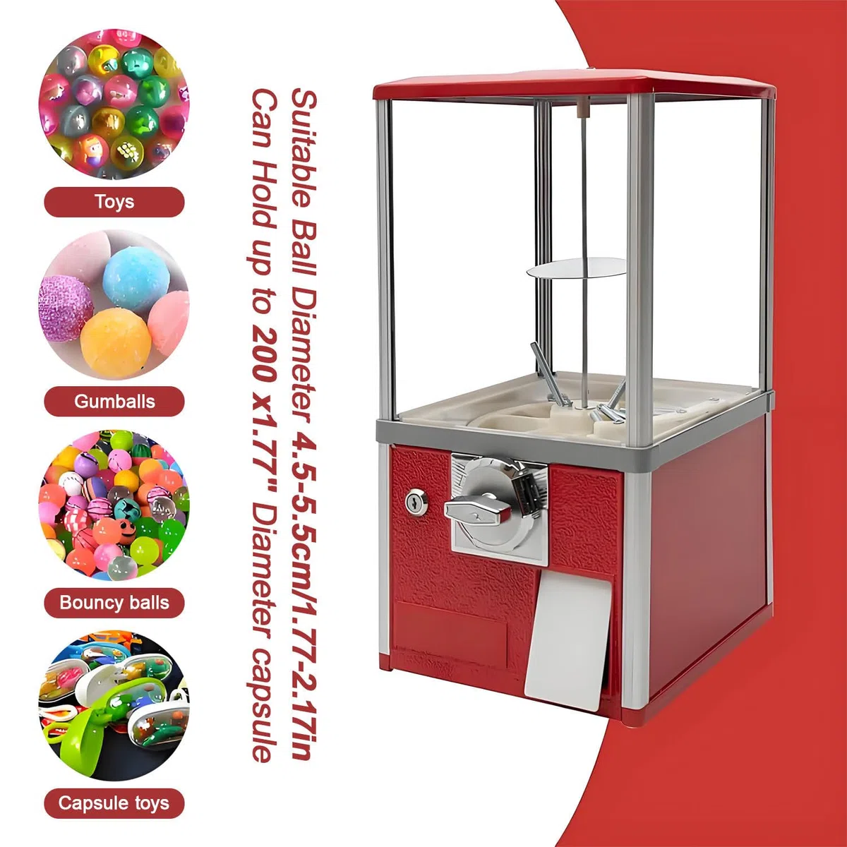 Distributeur automatique de capsules pour bonbons et jouets, usage domestique et commercial