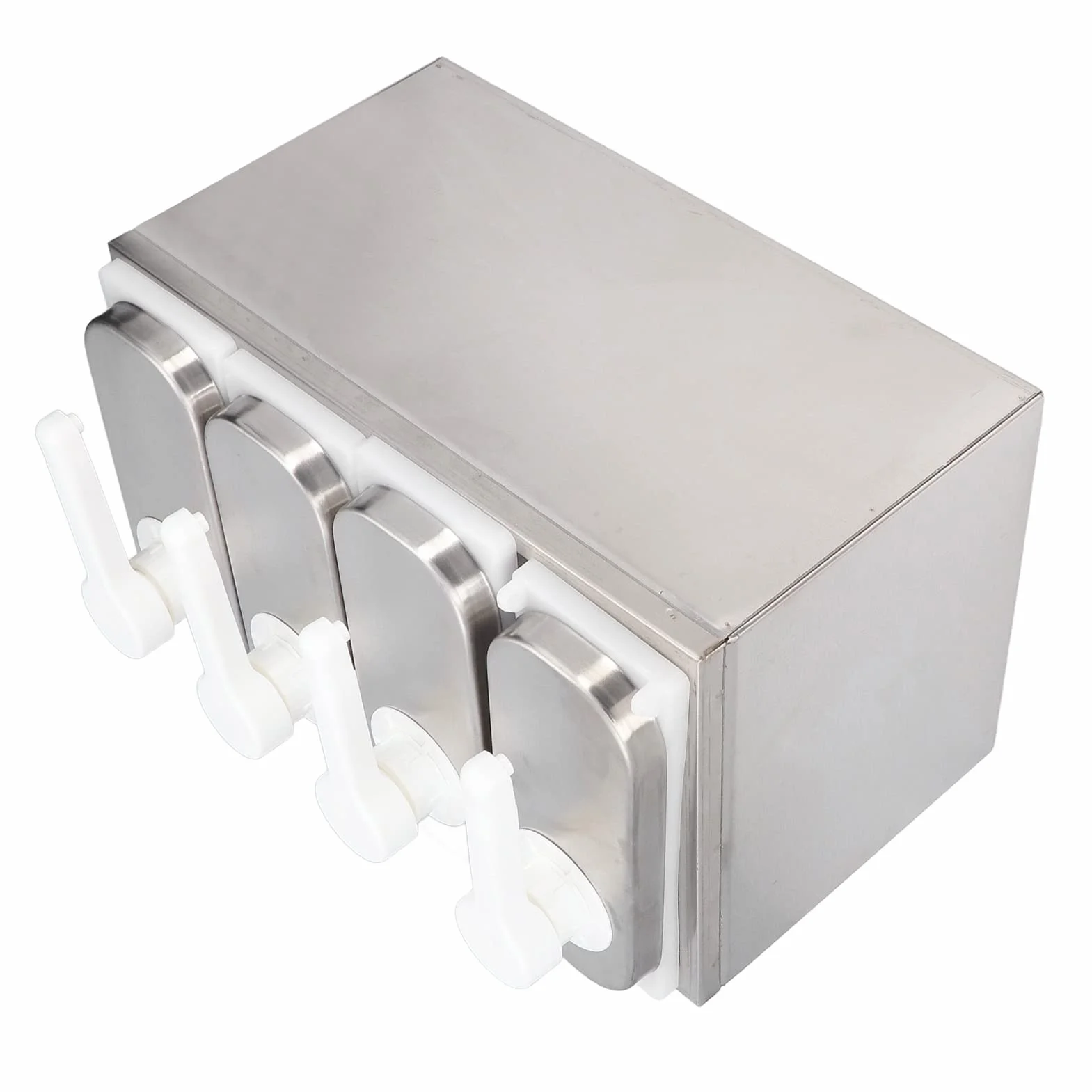 Dioche Pompe Distributeur de Condiments Pompe Distributrice de Sauce - Distributeur de Condiments en Acier Inoxydable 1L avec Réservoir Amovible, Idéal pour le Ketchup, la Vinaigrette, la Sauce Soja