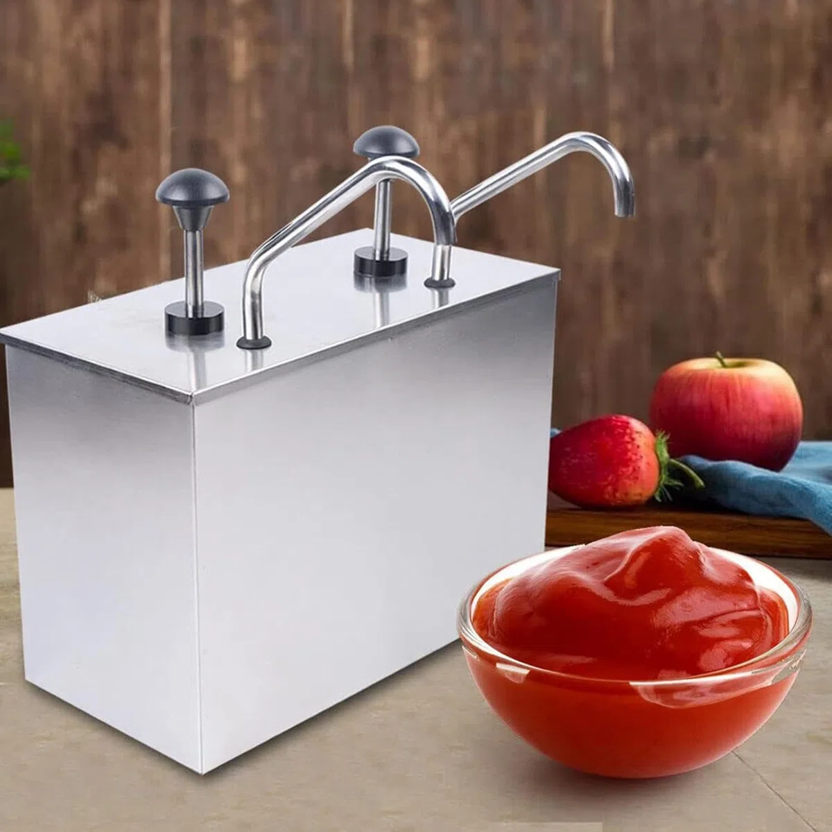 Pompe de distribution de condiments avec réservoir amovible, rebond rapide et design anti-goutte pour sauces et vinaigrettes