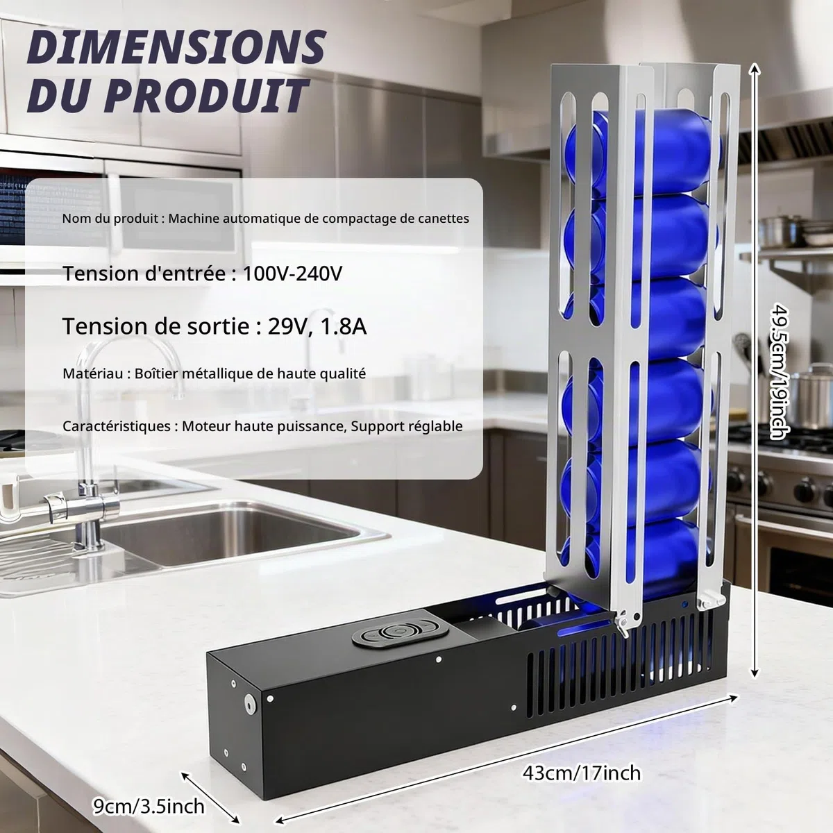 Broyeur De Canettes électrique, Automatique Compacteur Canette