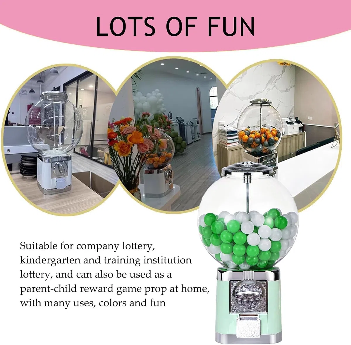 Distributeur Automatique Commercial À Pièces avec Support Métallique Et Capsules De Jouets pour Usage Professionnel Ou Domestique Blue Withtoyball