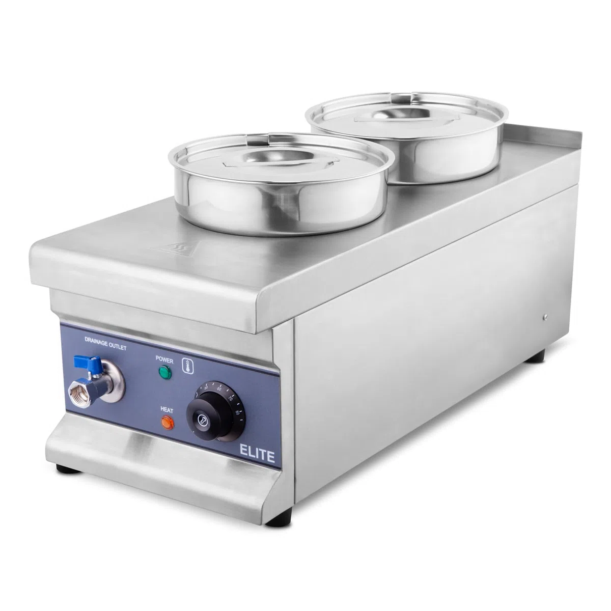 Chauffe-plat électrique Bain Marie 900W - 2x7L Pots Ronds avec contrôle de la température