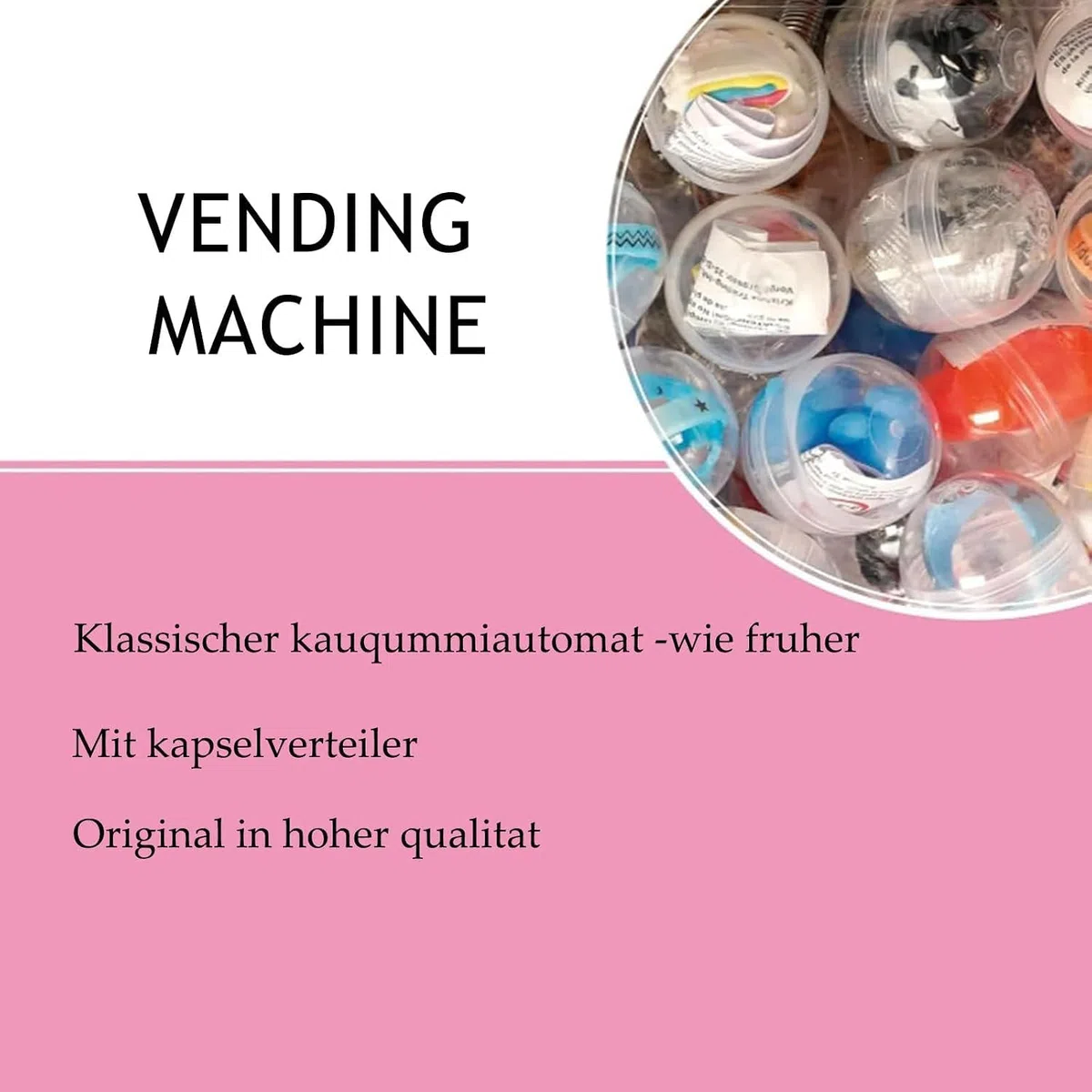 Distributeur Automatique Commercial À Pièces avec Support Métallique Et Capsules De Jouets pour Usage Professionnel Ou Domestique Blue Withtoyball