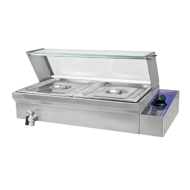 Bain-Marie Électrique Professionnel – 2 Bacs GN 1/2 – 1500 W