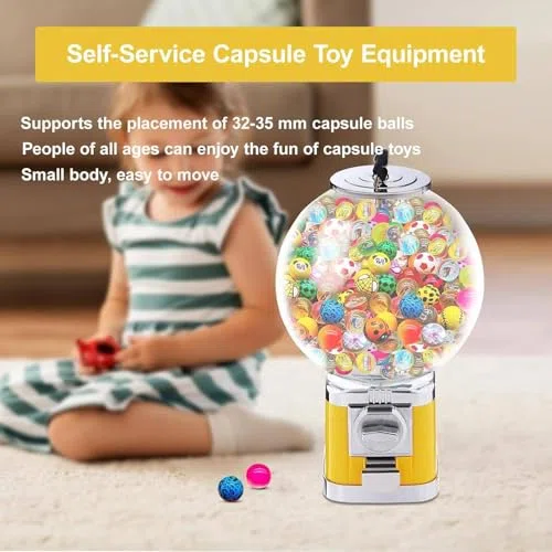 Distributeur automatique de capsules – Distributeur de capsules rondes de 32 mm – Idéal pour les centres commerciaux et les salles d'arcade – Petit distributeur de bonbons