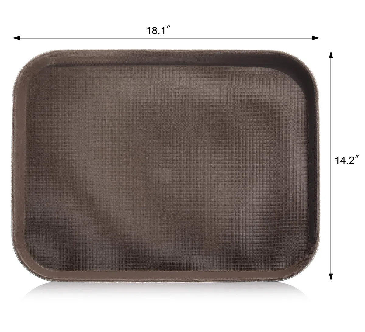 Neuf Star Foodservice 25125 antidérapant bac, Plastique, Caoutchouc doublé, rectangulaire, 35,6 x 45,7 cm, Marron